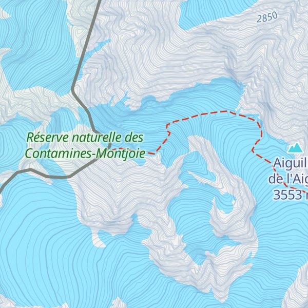 Map of Aiguille de Tré-la-Tête Orientale