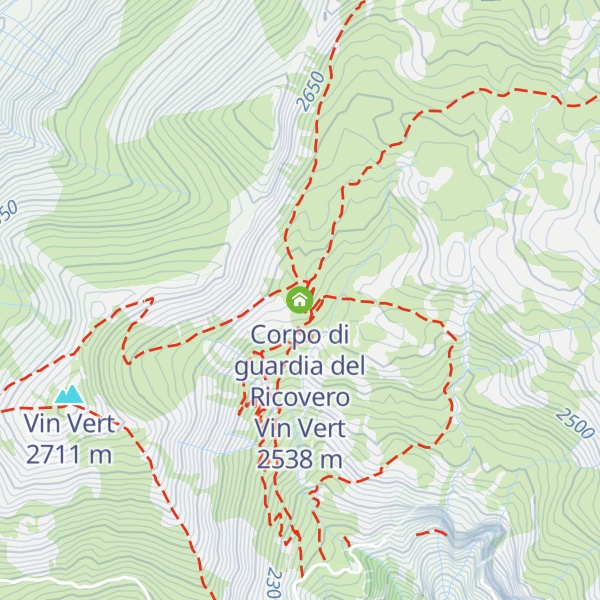 Map of Corpo di guardia del Ricovero Vin Vert