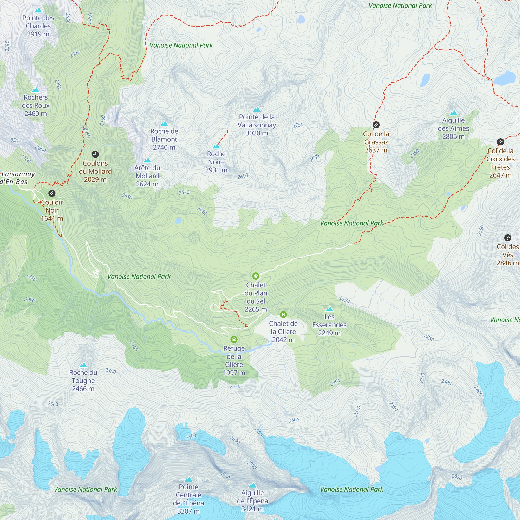 Chalet des Écuries map