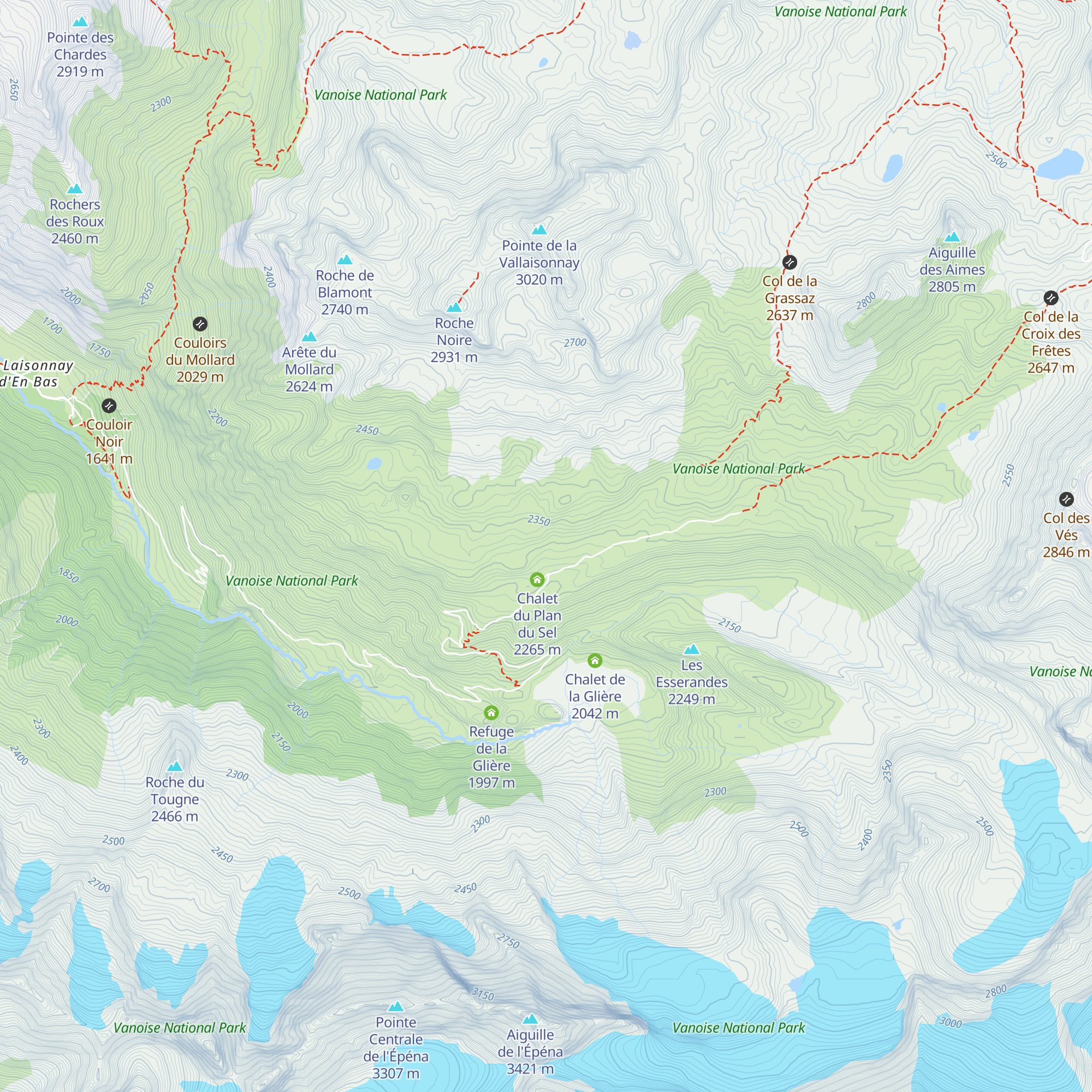 Chalet des Écuries map