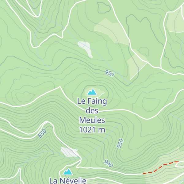 Map of Le Faing des Meules