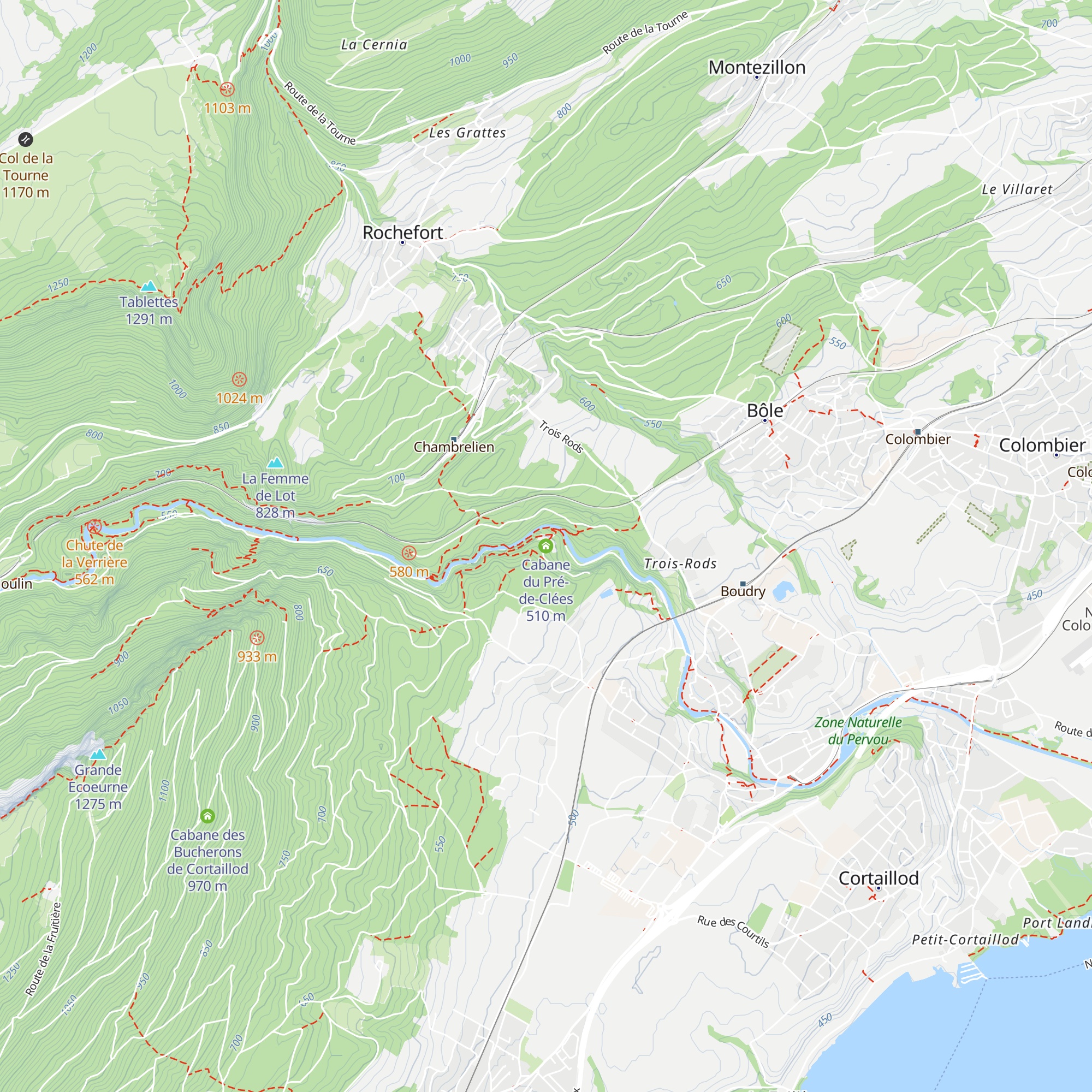 Cabane du Pré-de-Clées map