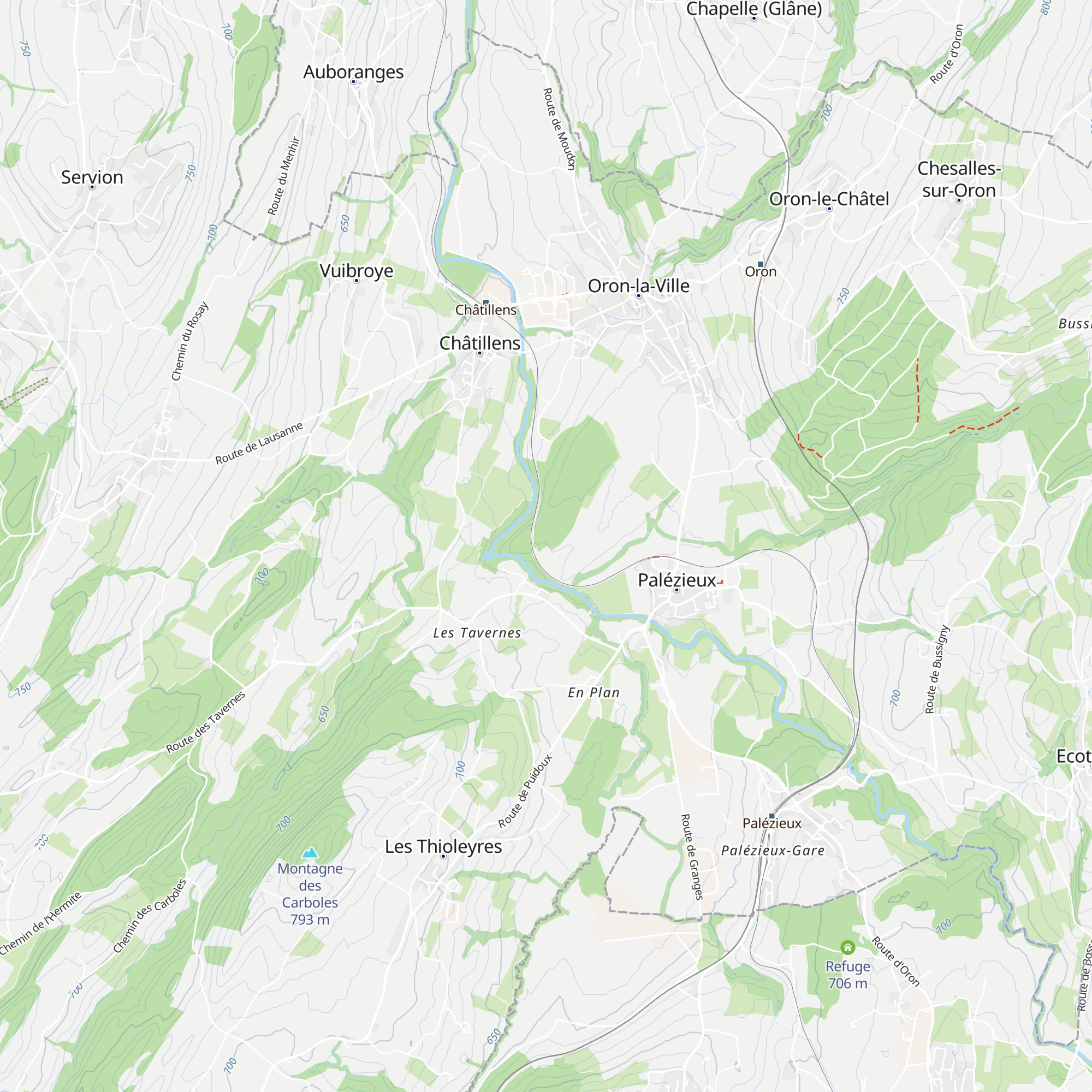 Refuge du bois du Chaney map