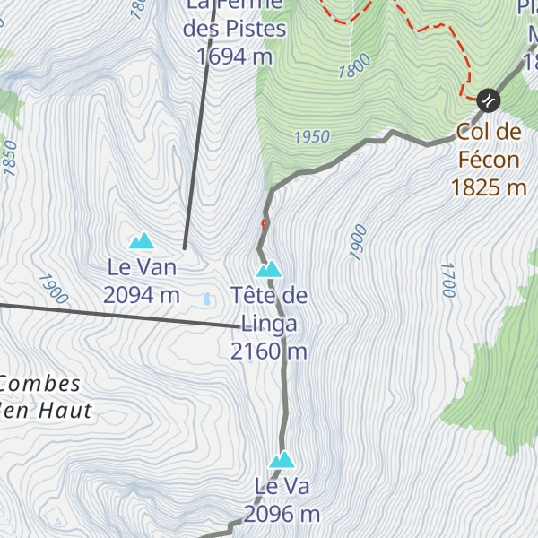 Map of Tête de Linga