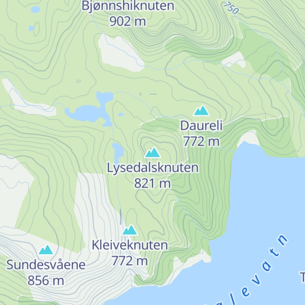 Map of Lysedalsknuten