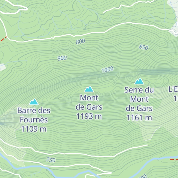 Map of Mont de Gars