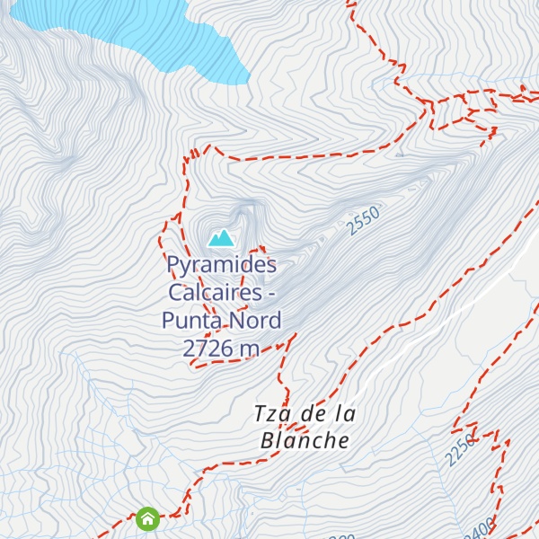 Map of Pyramides Calcaires - Punta Sud