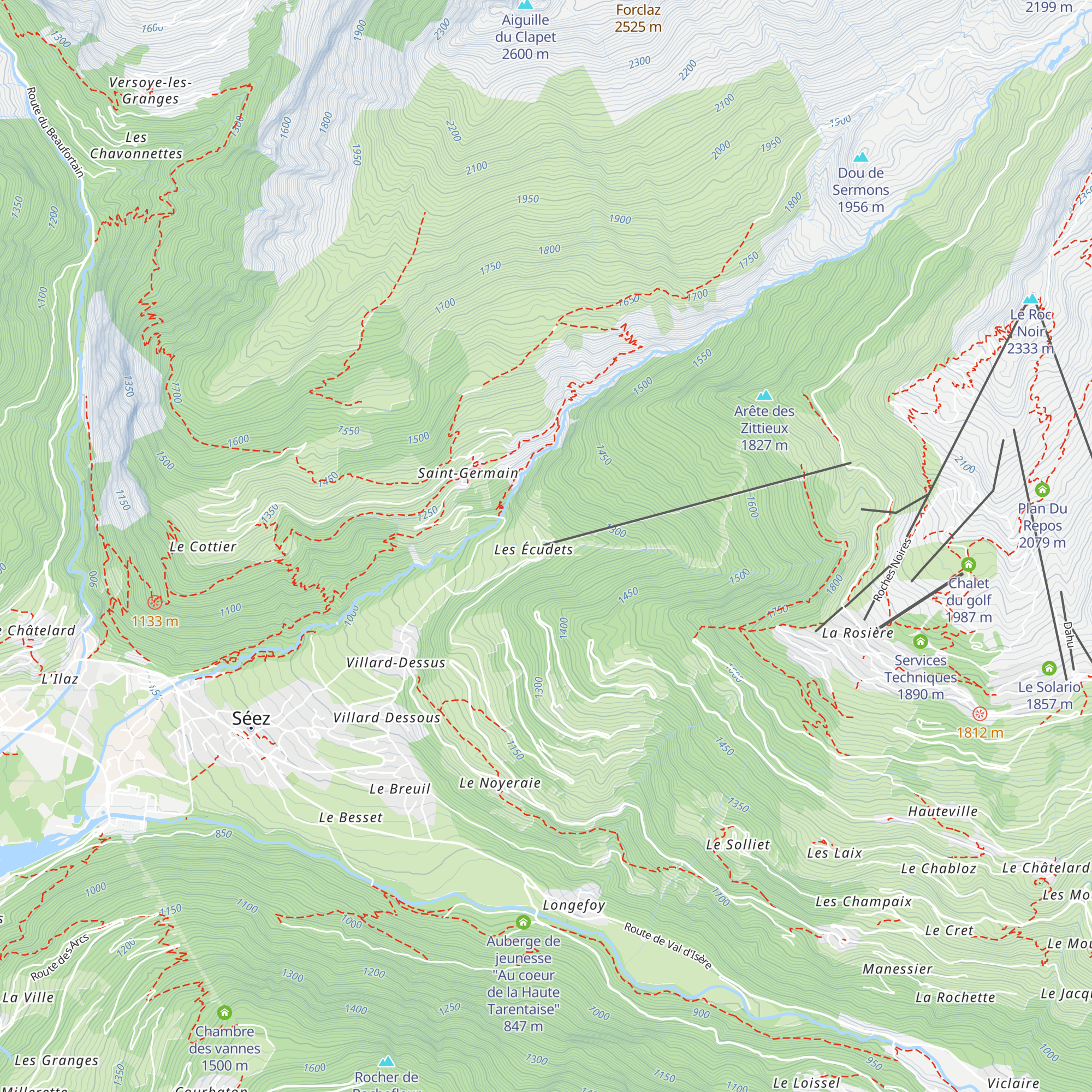 Vente de forfaits map