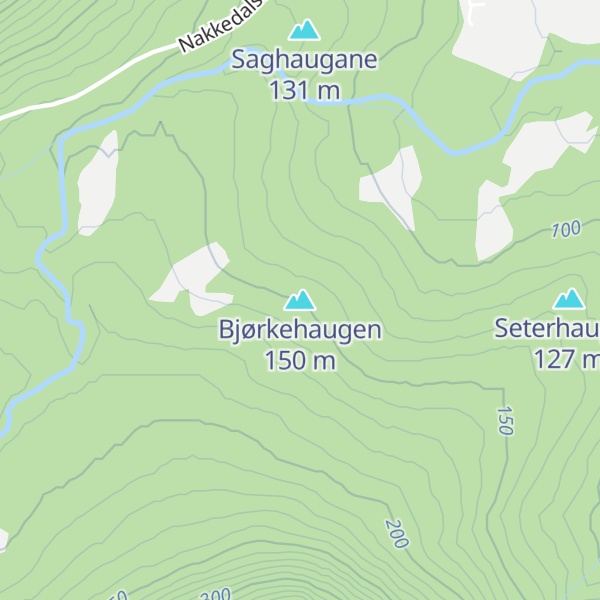 Map of Bjørkehaugen