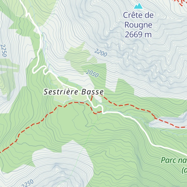 Map of Refuge de Sestrière