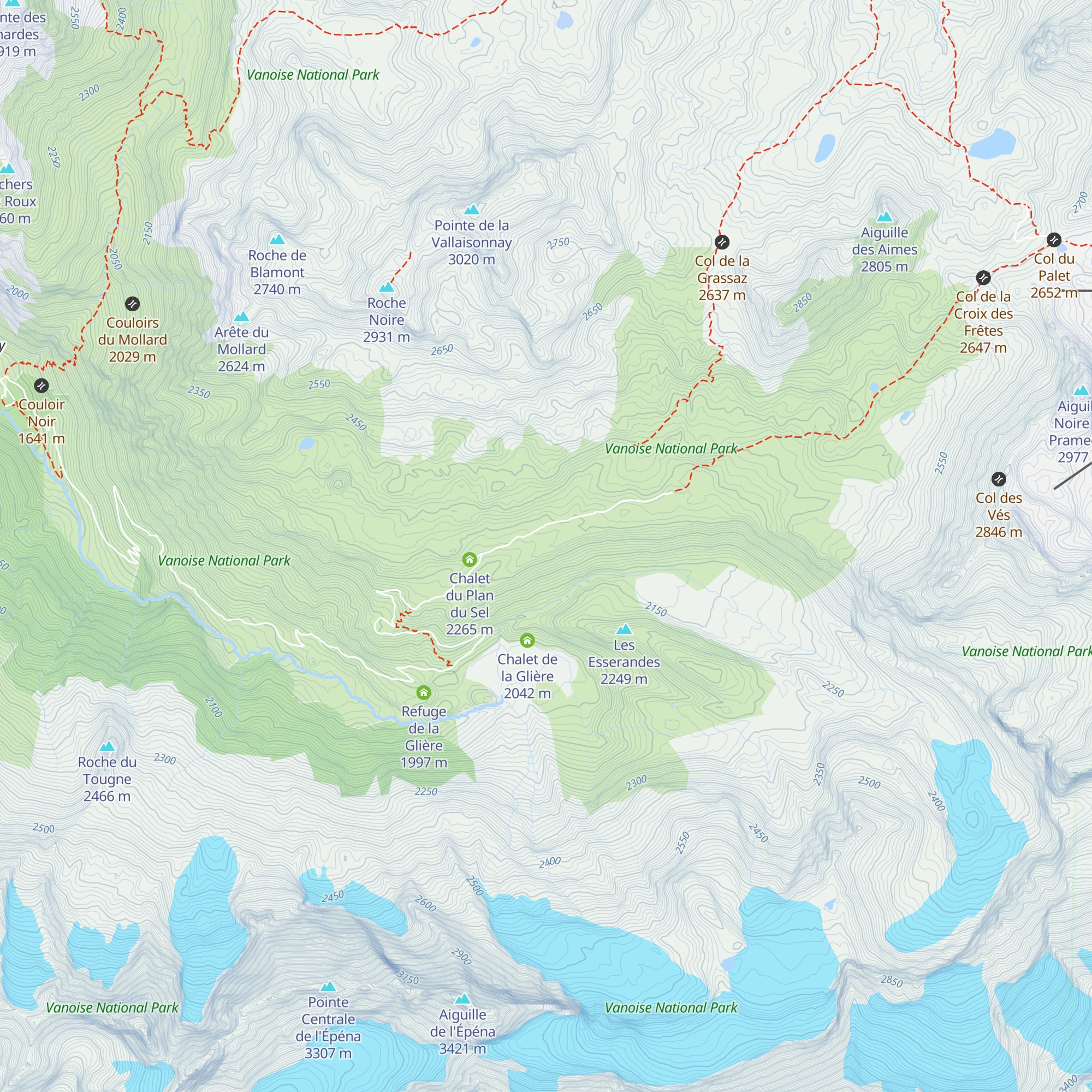 Chalet des Gardes map