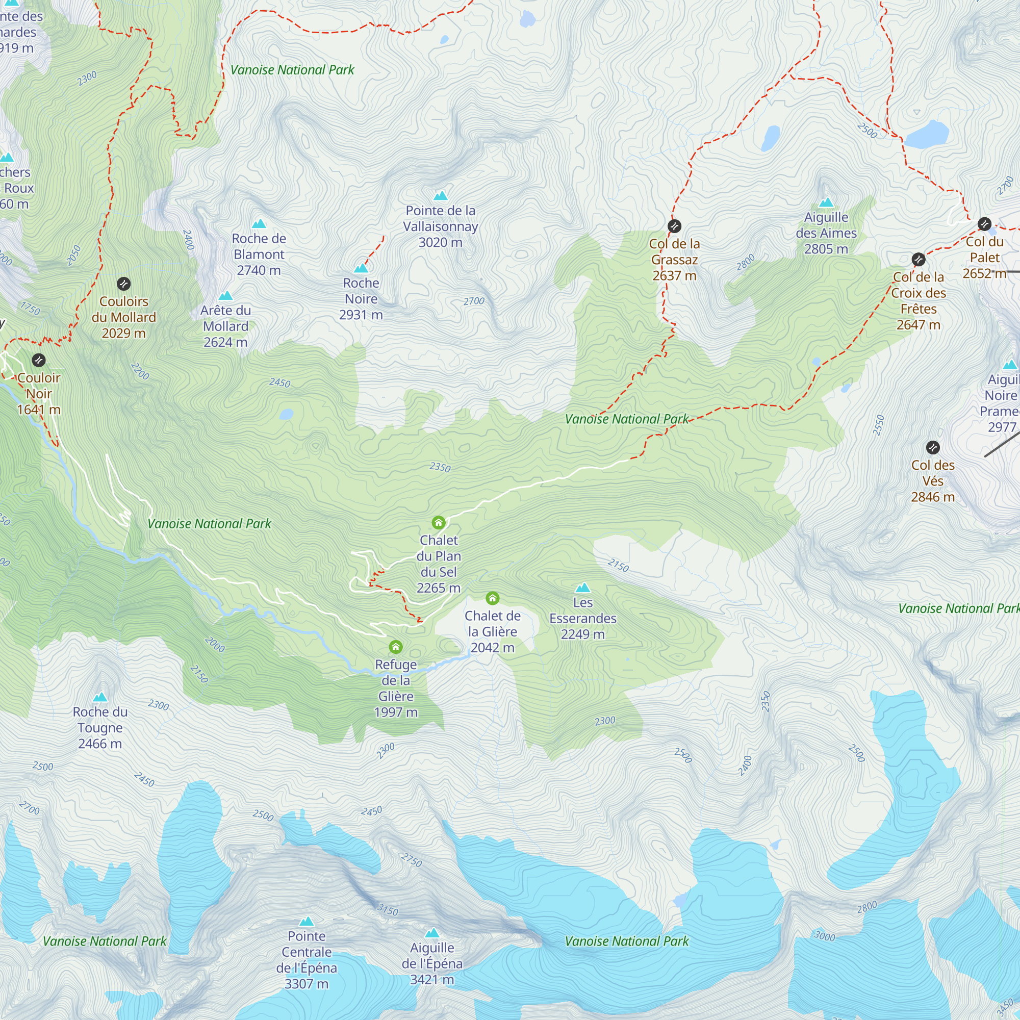 Chalet des Gardes map