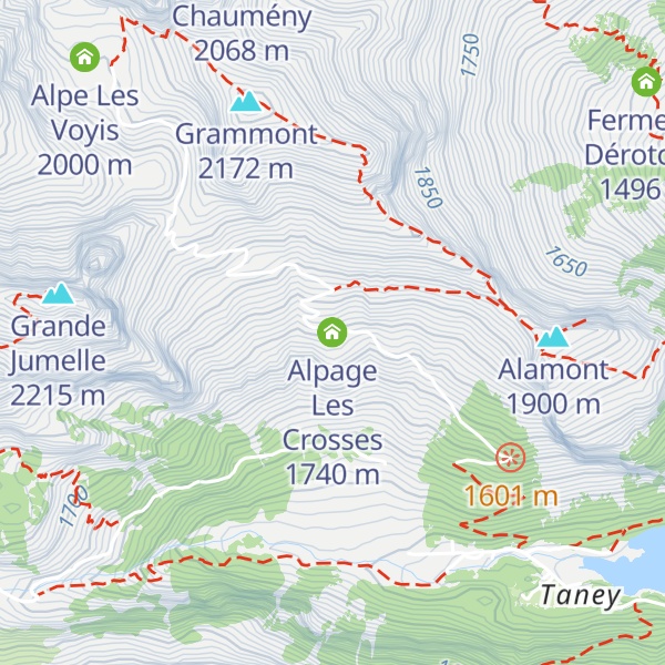 Map of Alpage Les Crosses