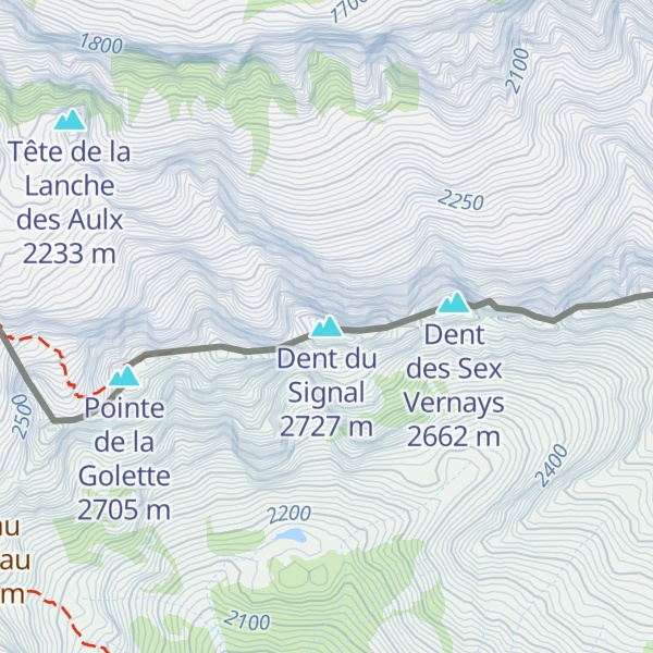 Map of Dent du Signal