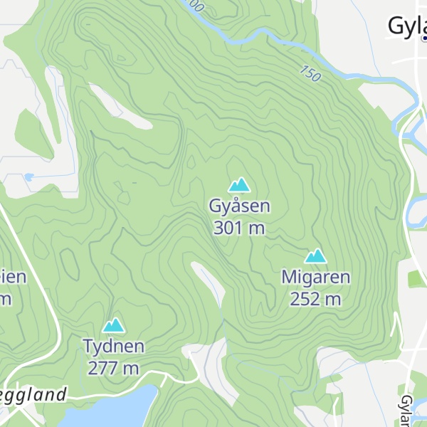 Map of Hæv-fjellet