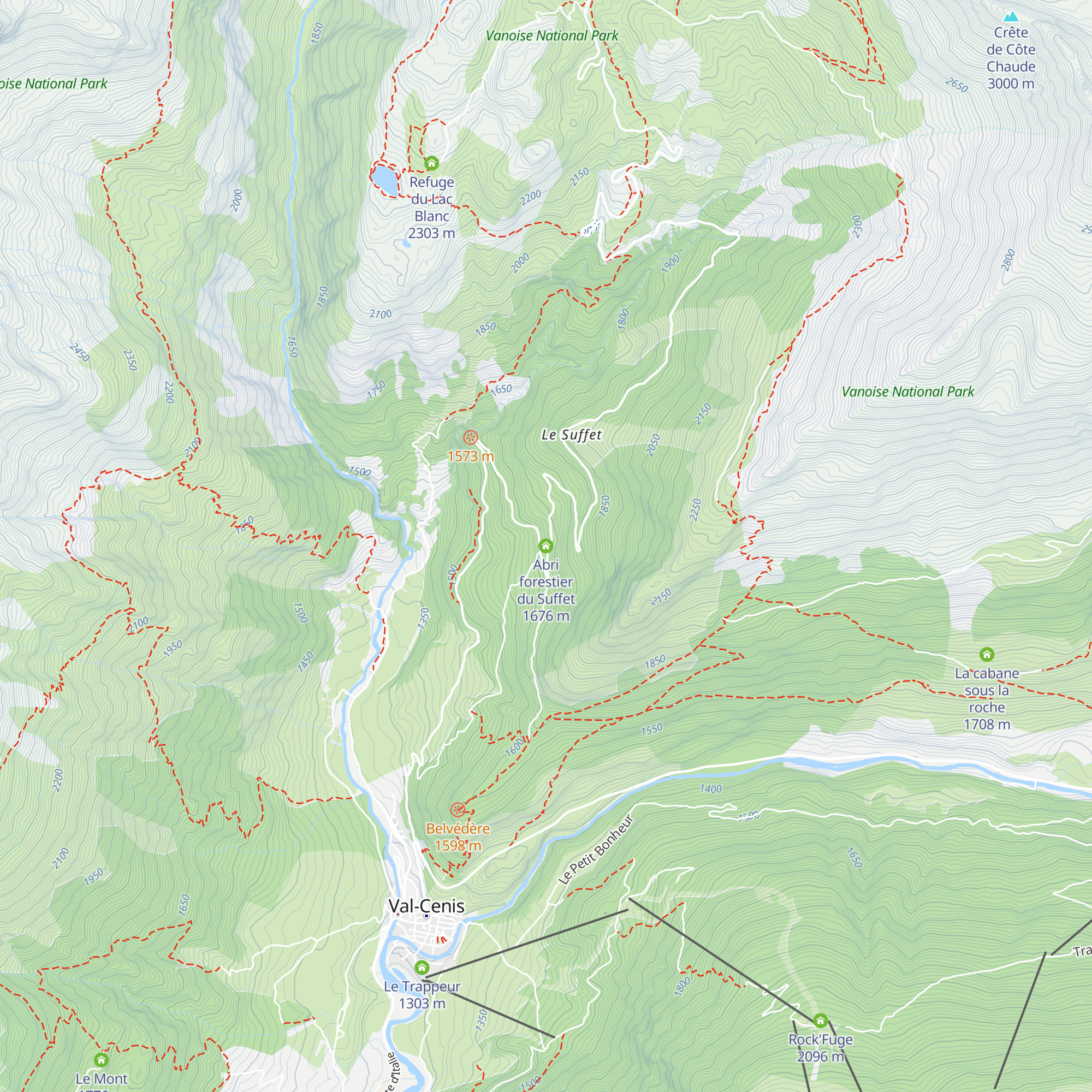 Abri forestier du Suffet map