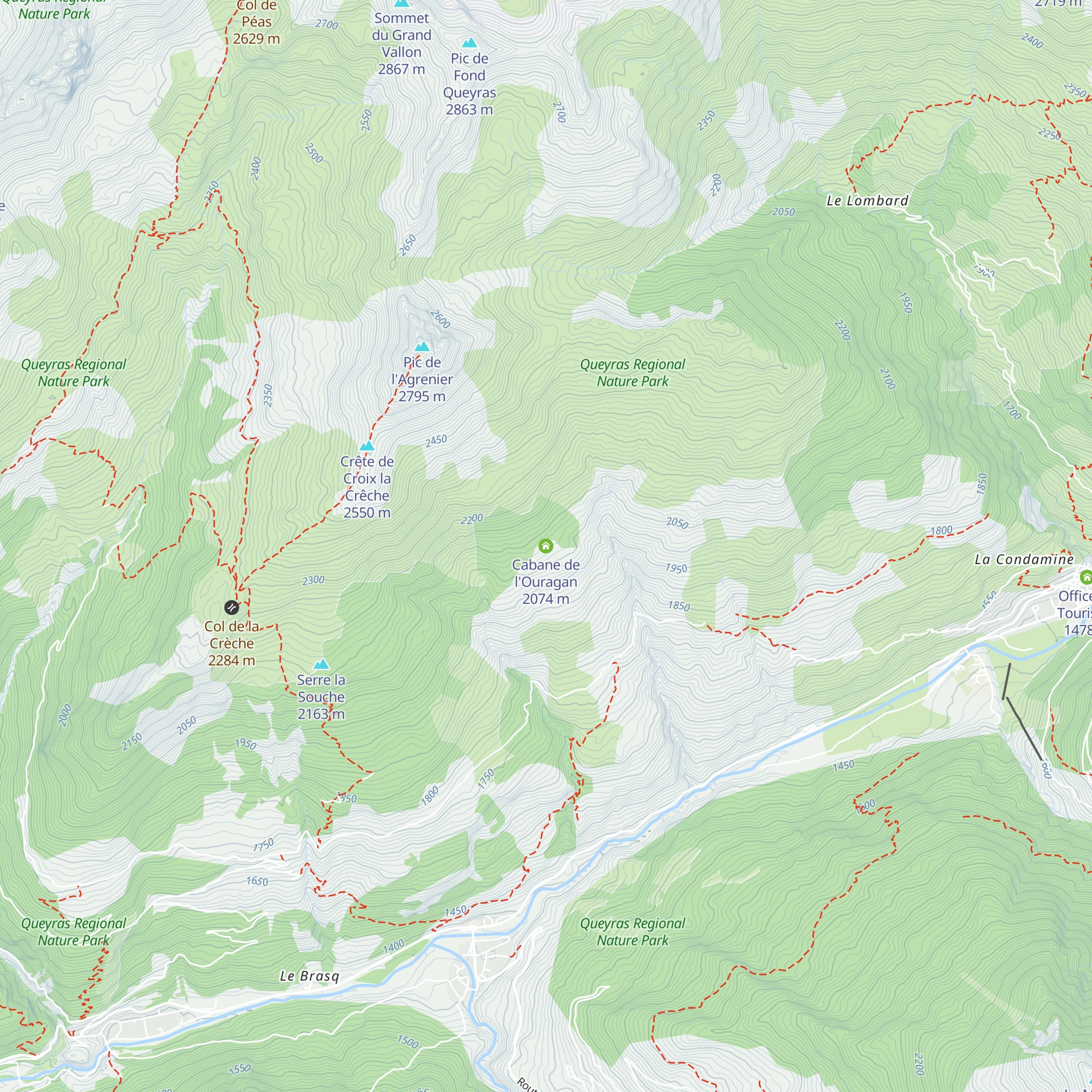 Cabane de l'Ouragan map
