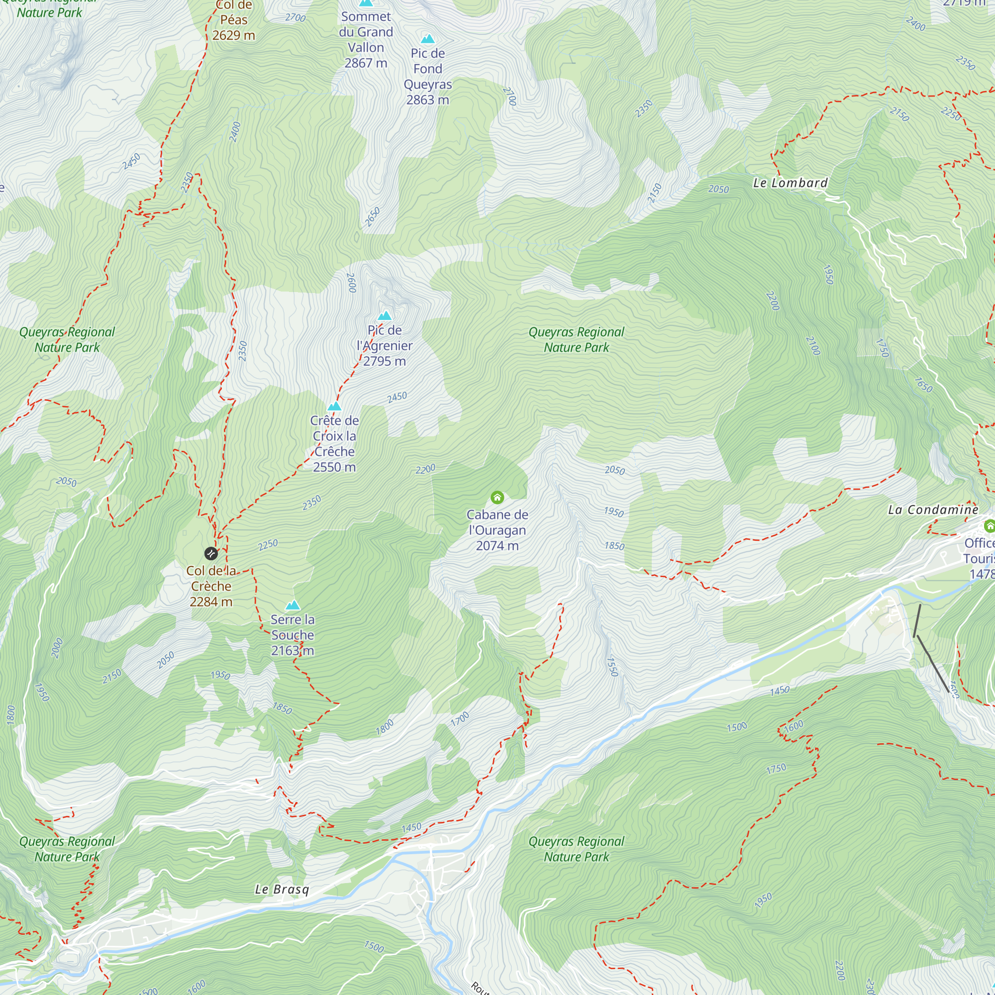 Cabane de l'Ouragan map