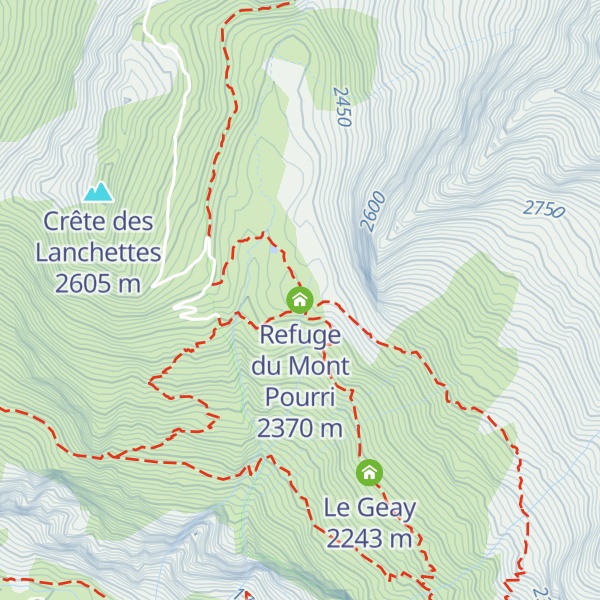 Map of Refuge du Mont Pourri