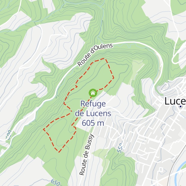 Map of Refuge de Lucens