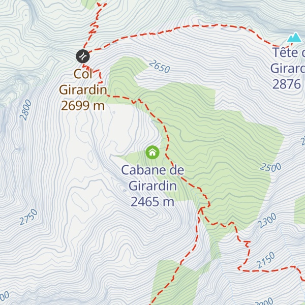 Map of Cabane de Girardin