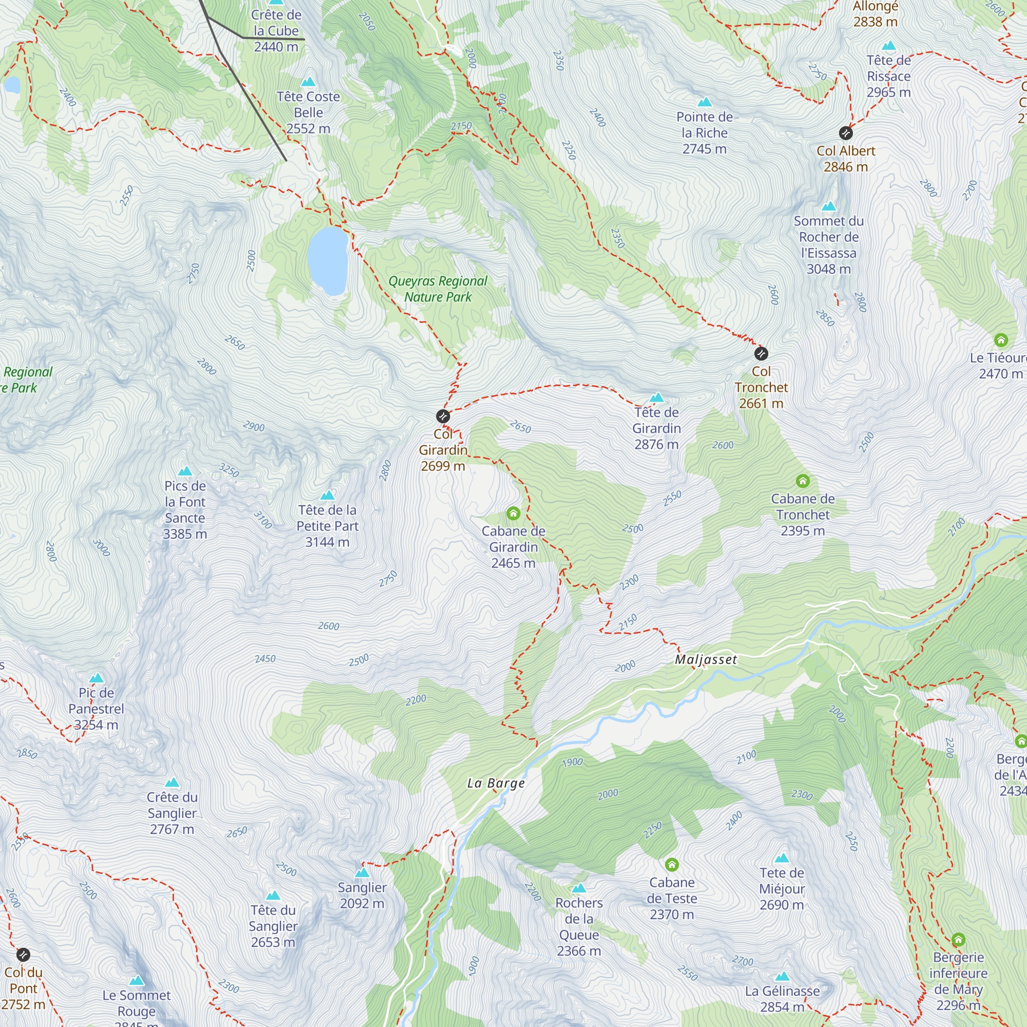 Cabane de Girardin map