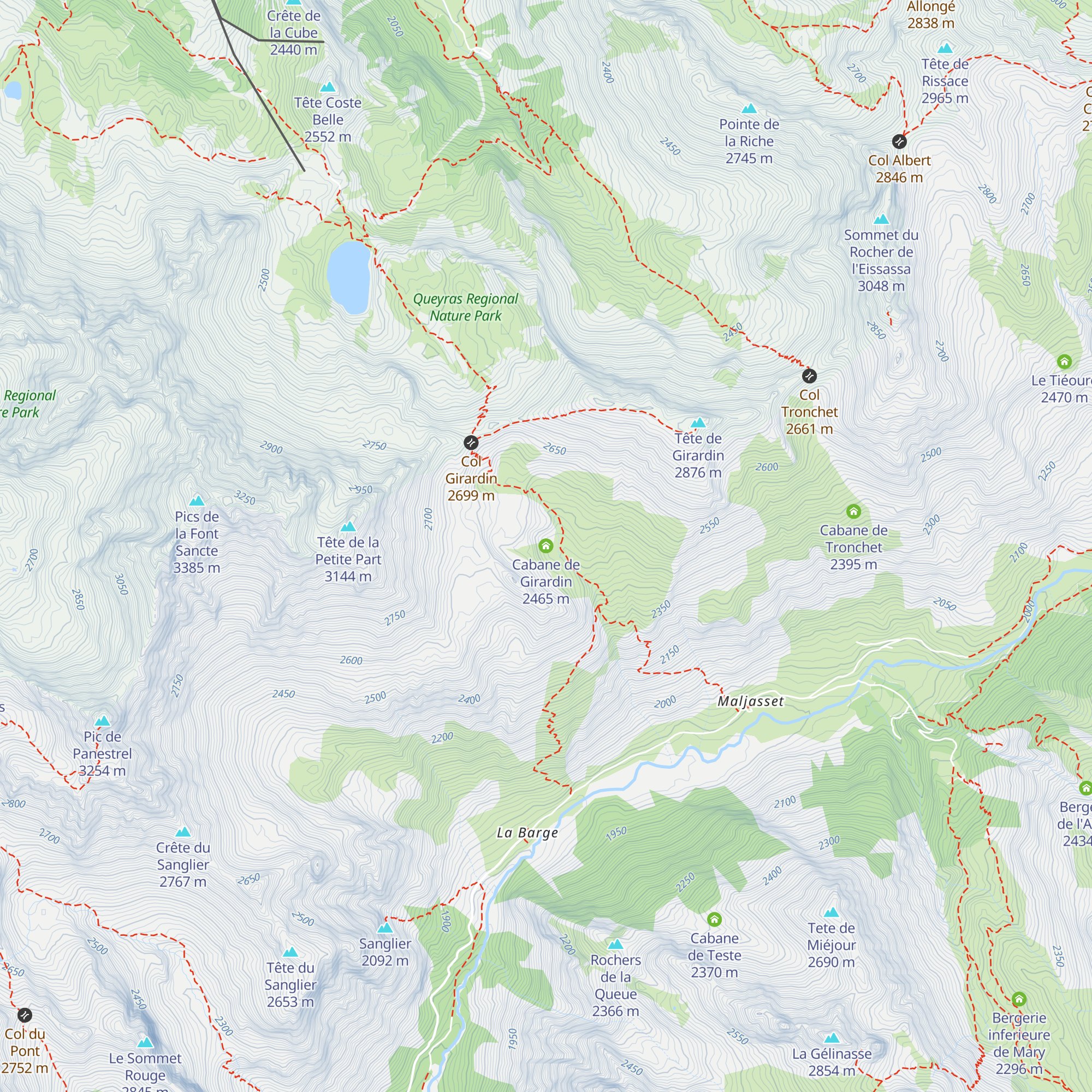 Cabane de Girardin map