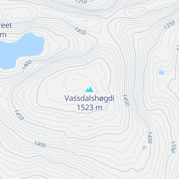 Map of Vassdalshøgdi