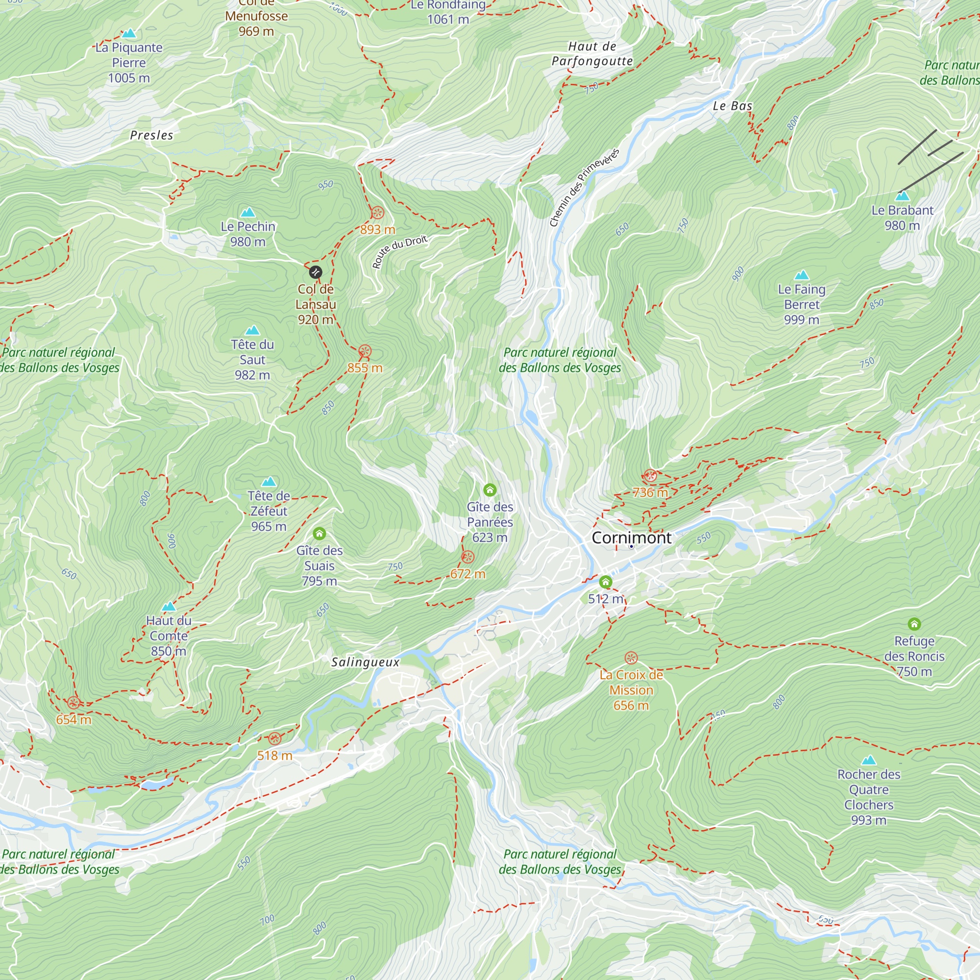 Gîte des Panrées map