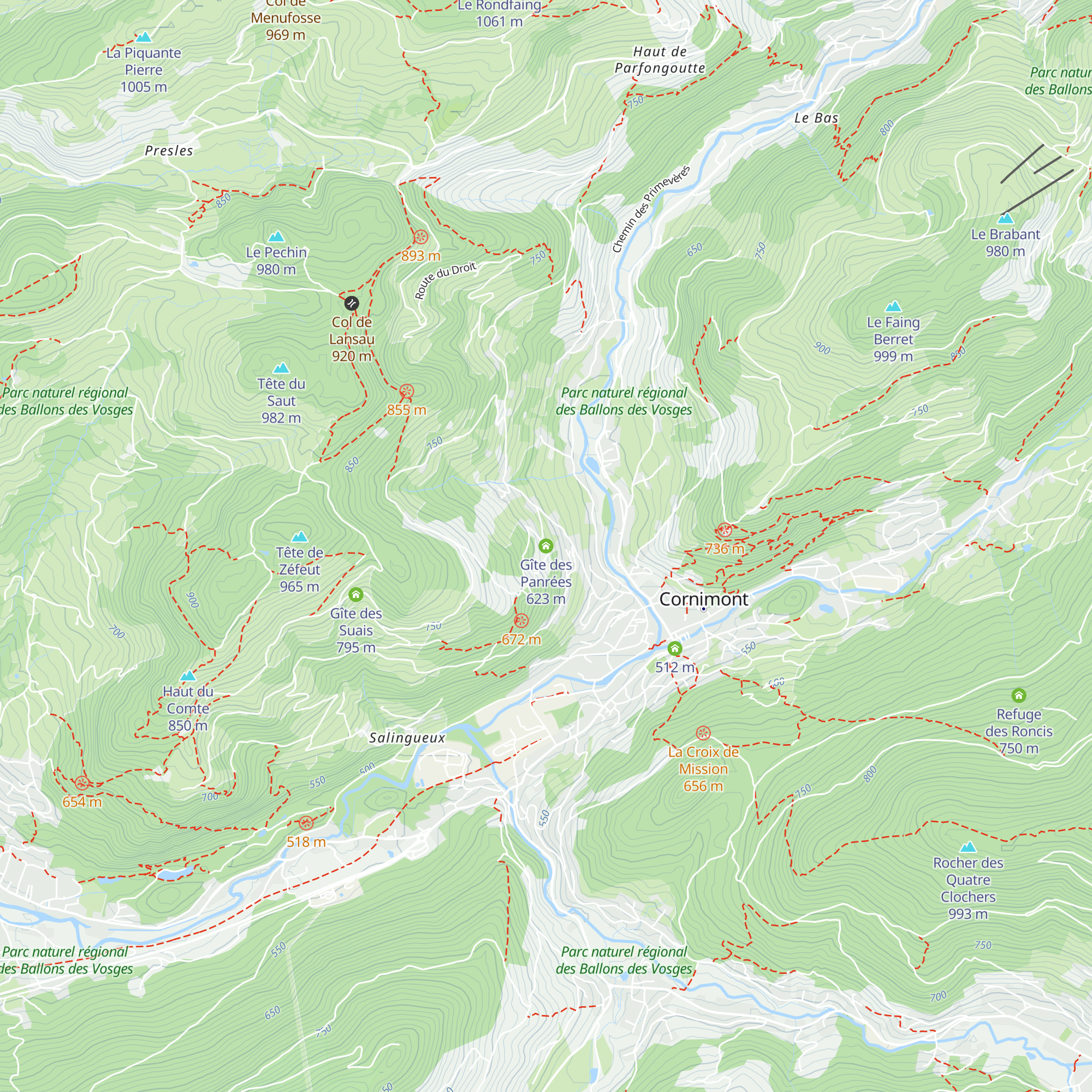 Gîte des Panrées map