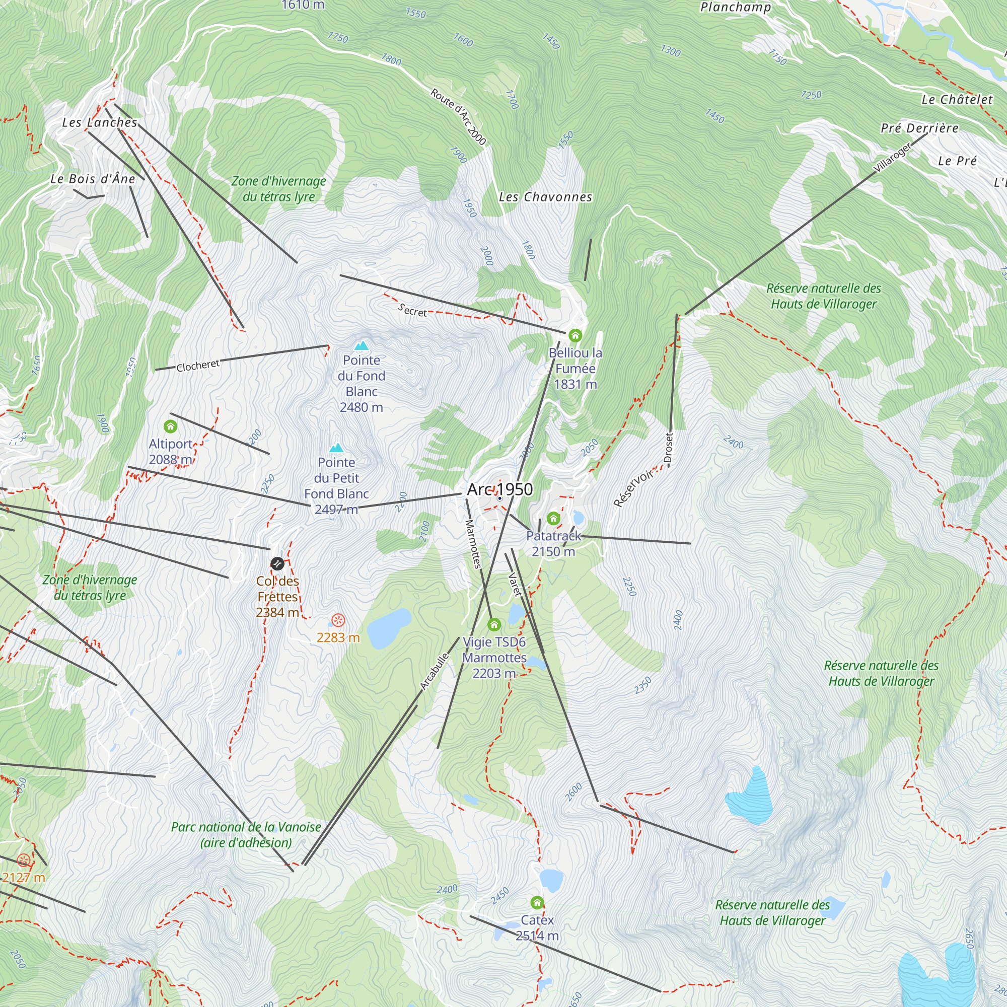 Le Perce-Neige map