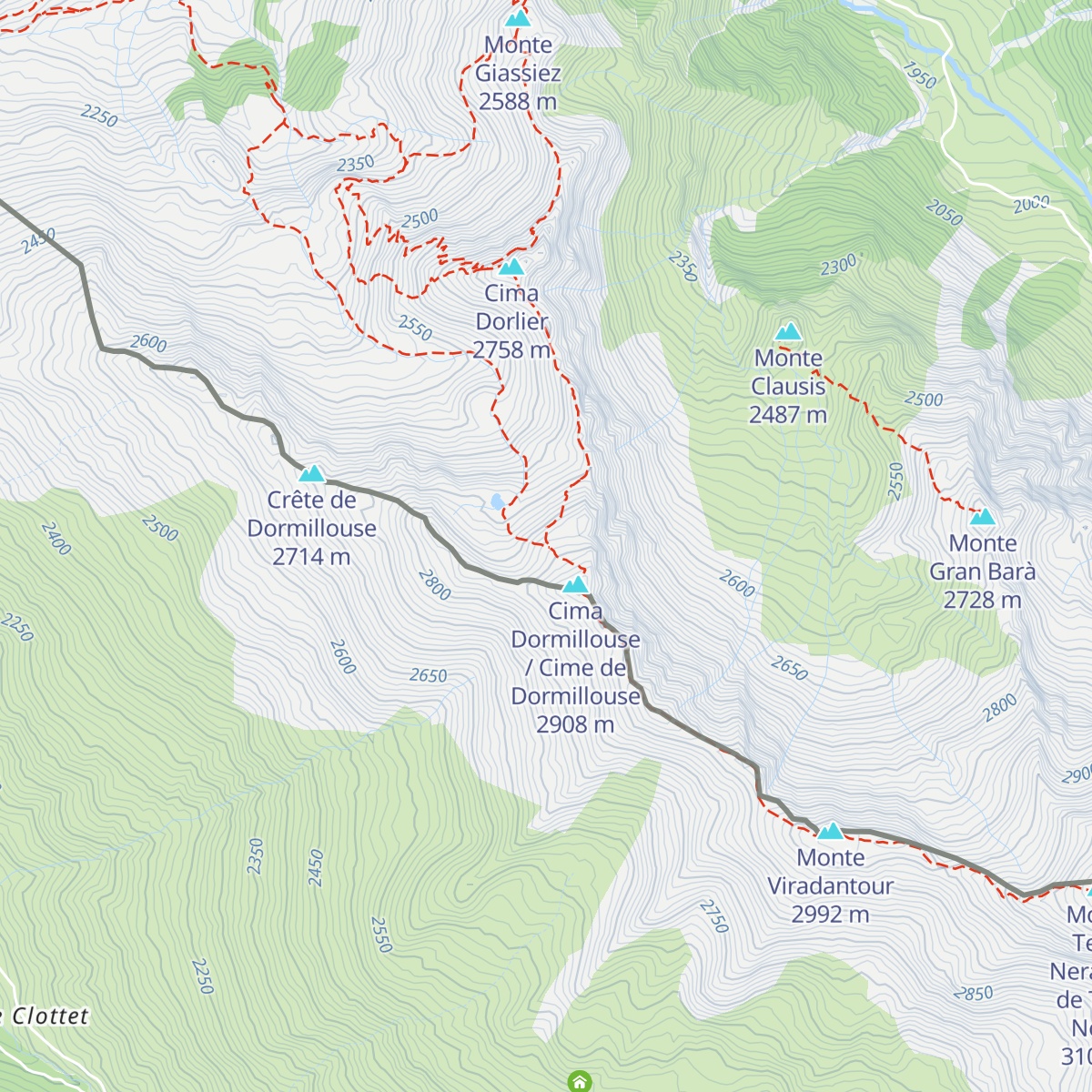 Bivacco Corradini map