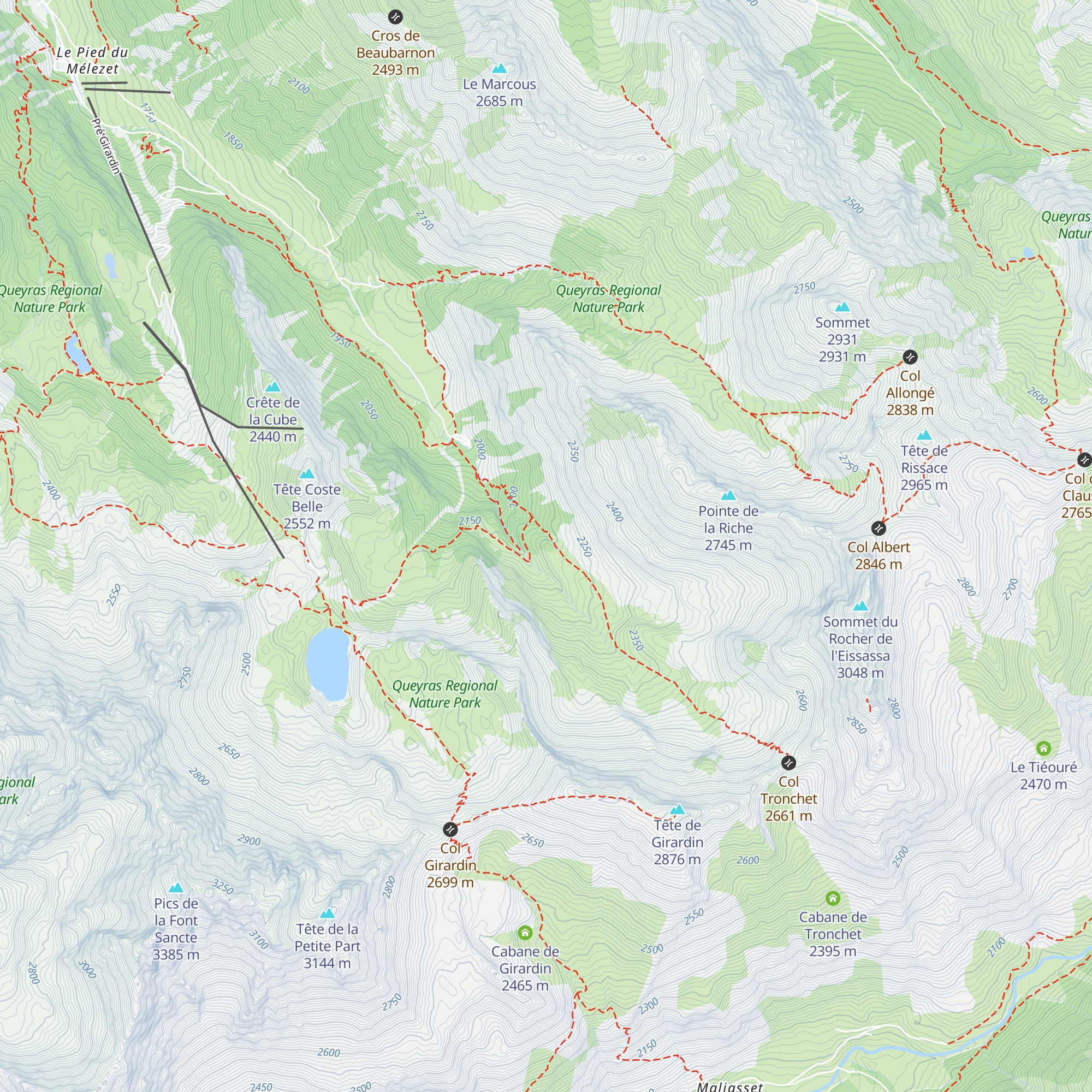 Cabane du Tronchet map