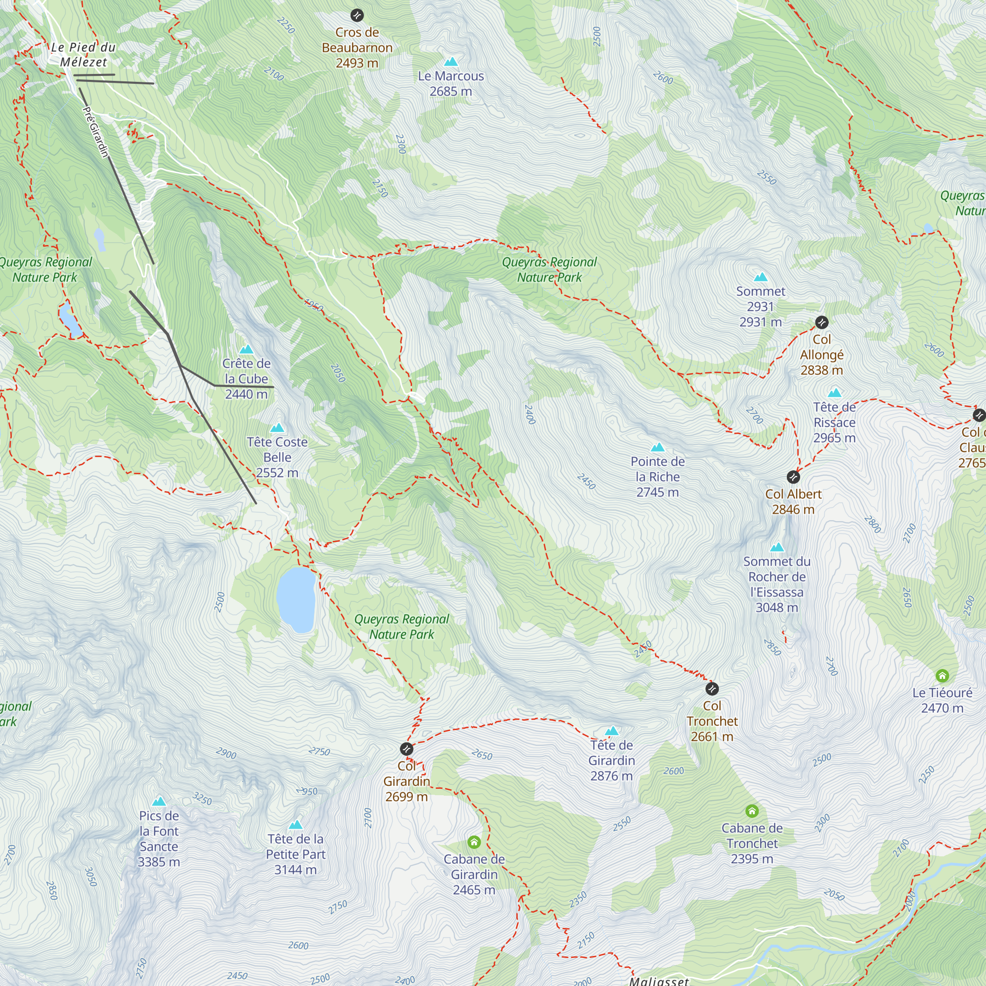 Cabane du Tronchet map
