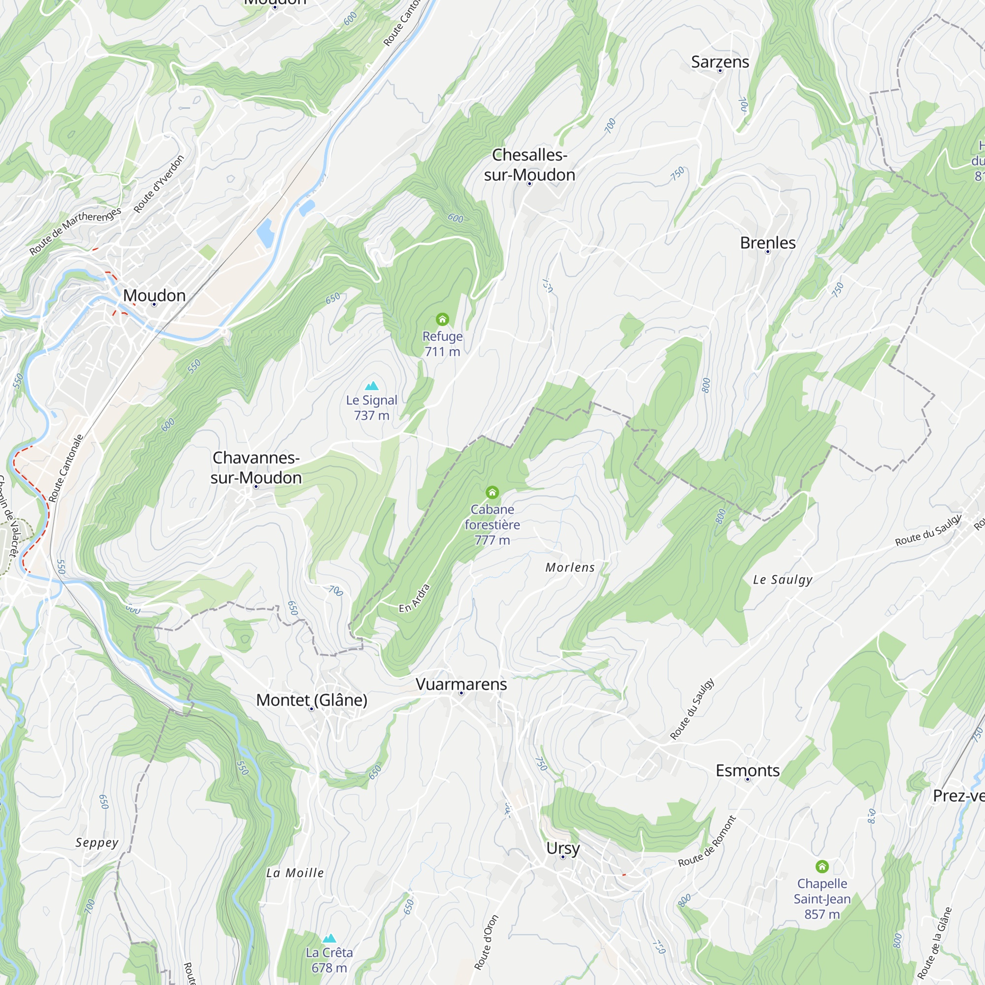 Cabane forestière map