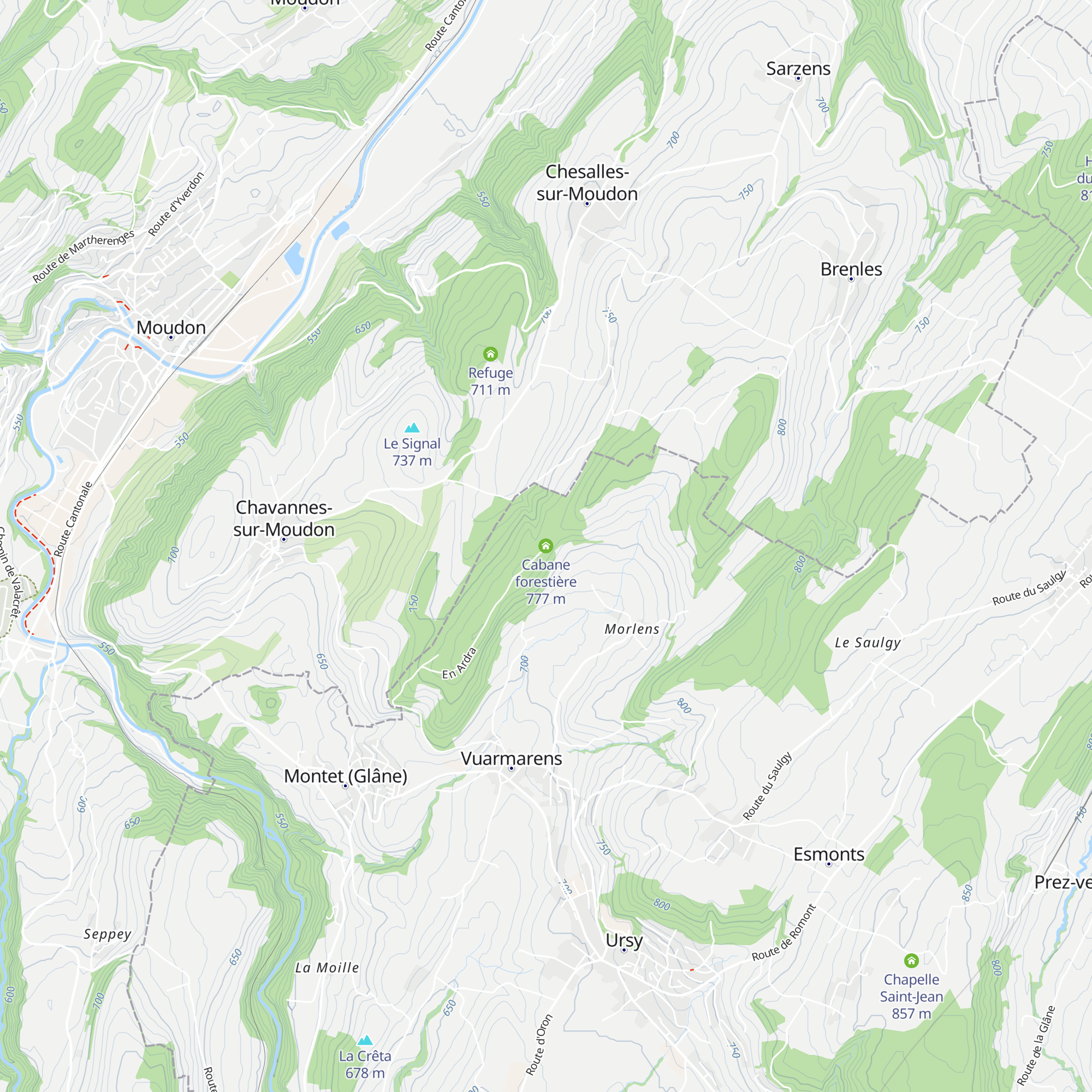 Cabane forestière map