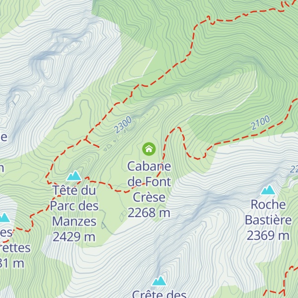 Map of Cabane de Font Crèse