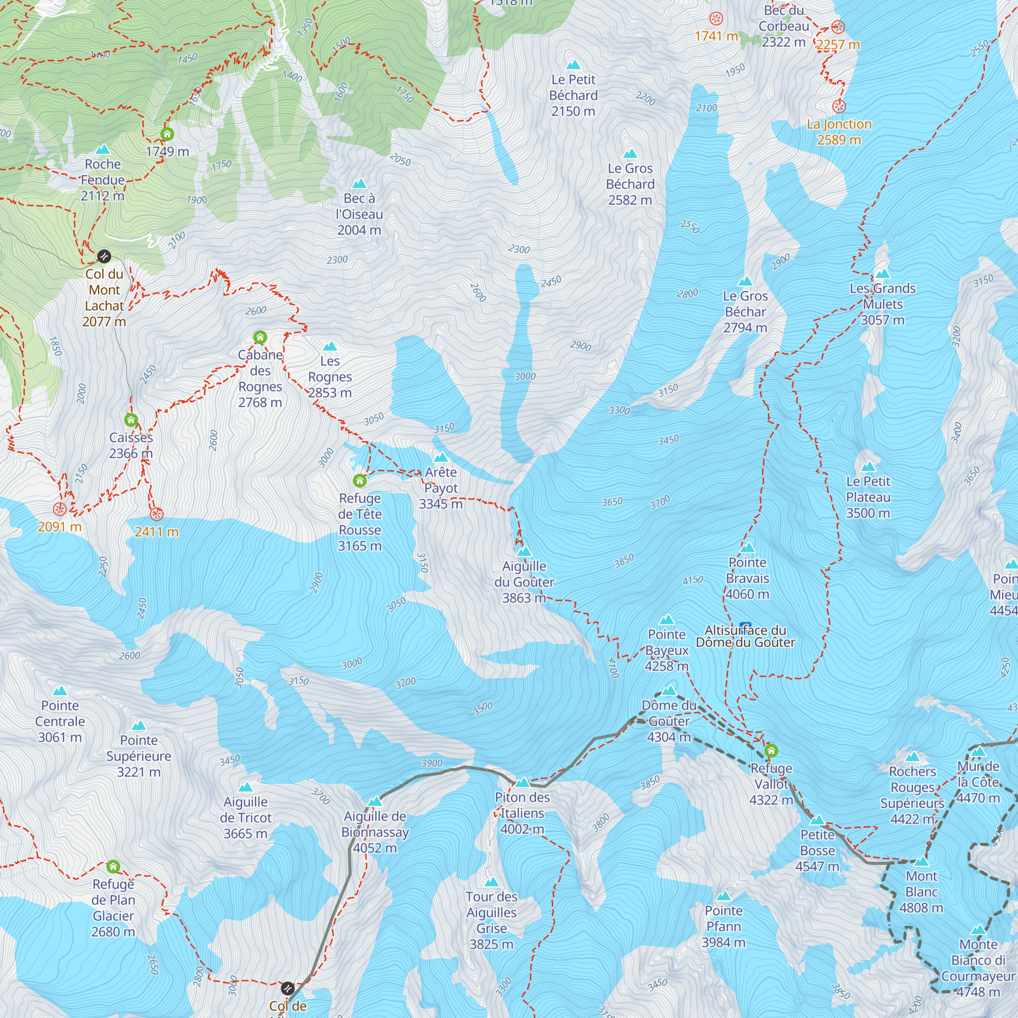 Ancien Refuge du Goûter map