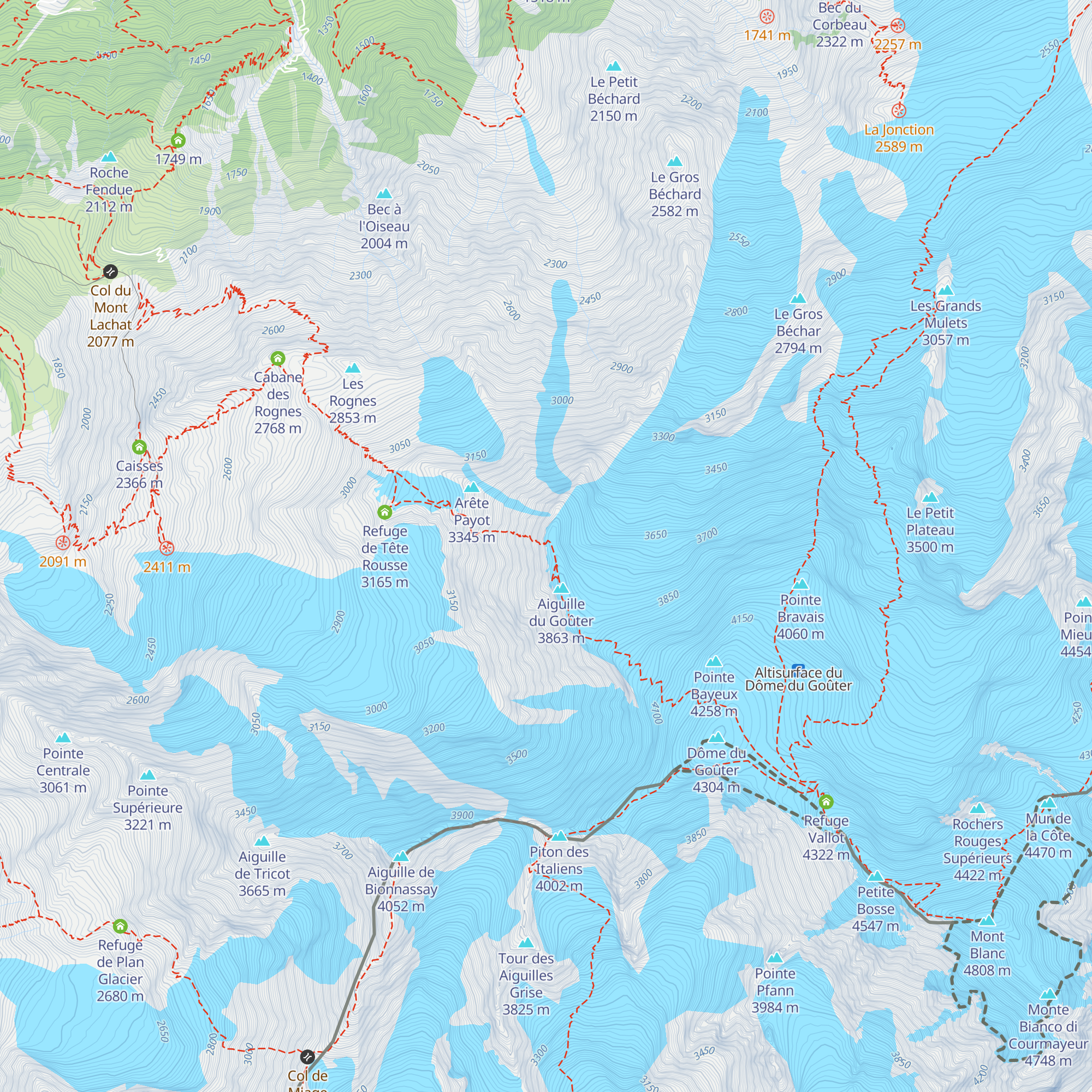 Refuge d'Hiver du Goûter map