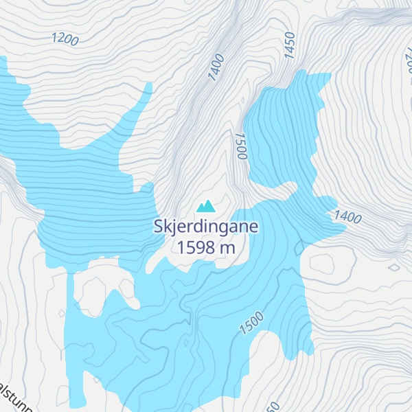 Map of Skjerdingane
