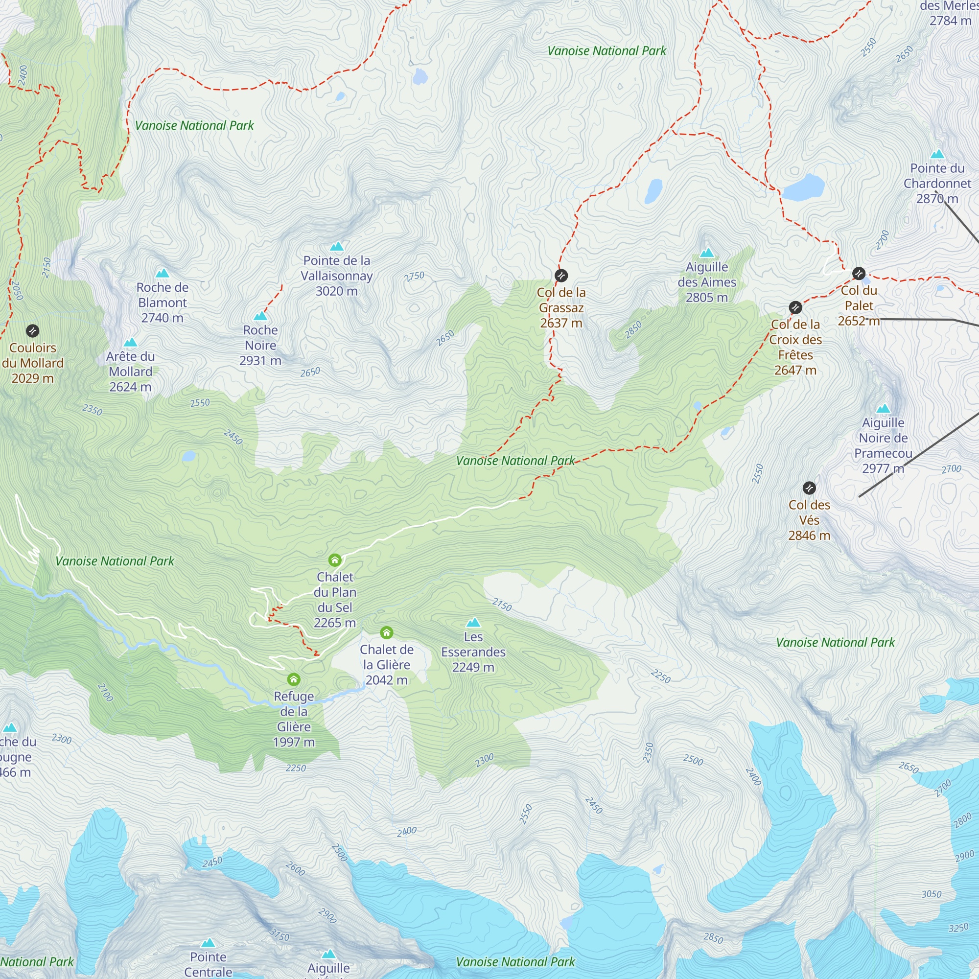 Chalet du Grand Plan map