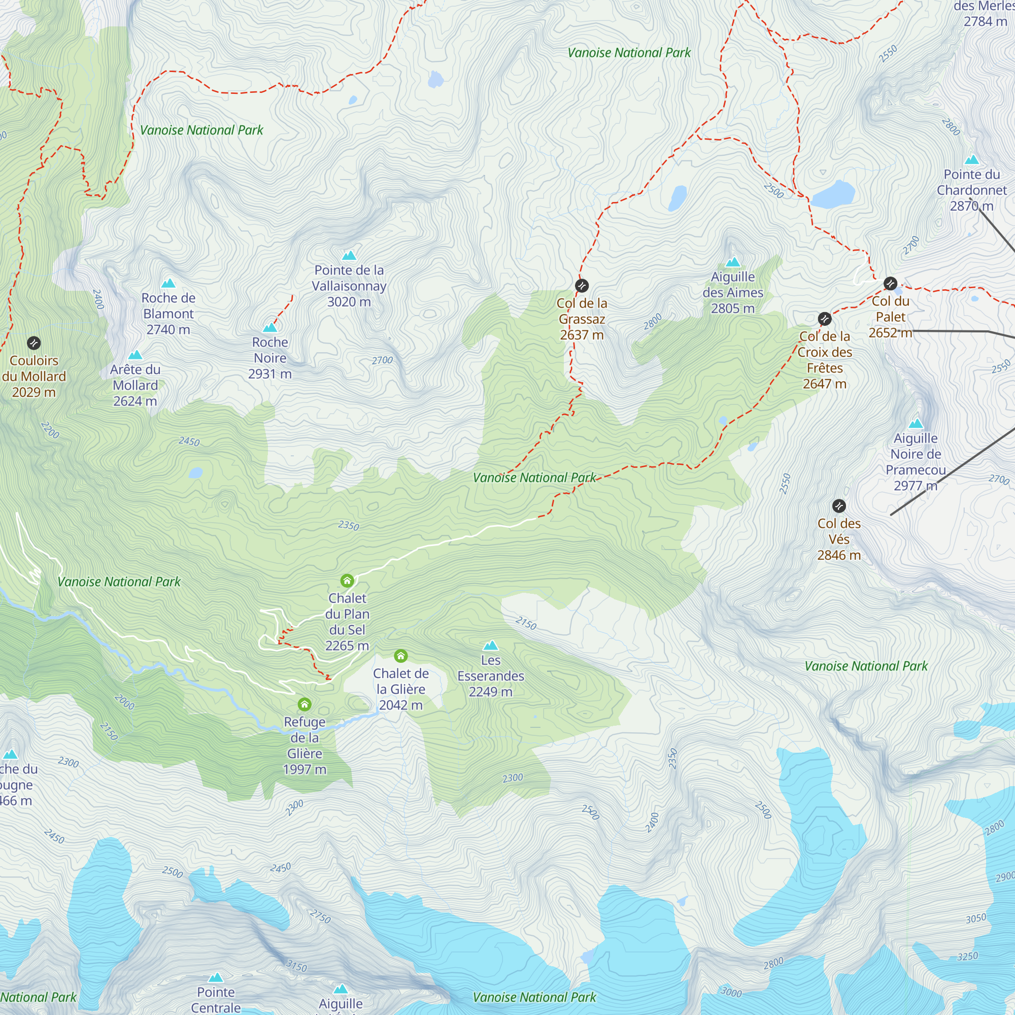 Chalet du Grand Plan map