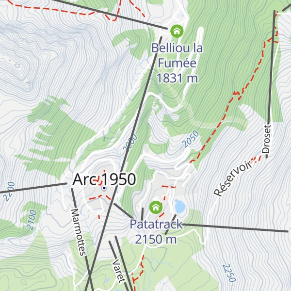 Map of Mont Blanc Hélicoptères