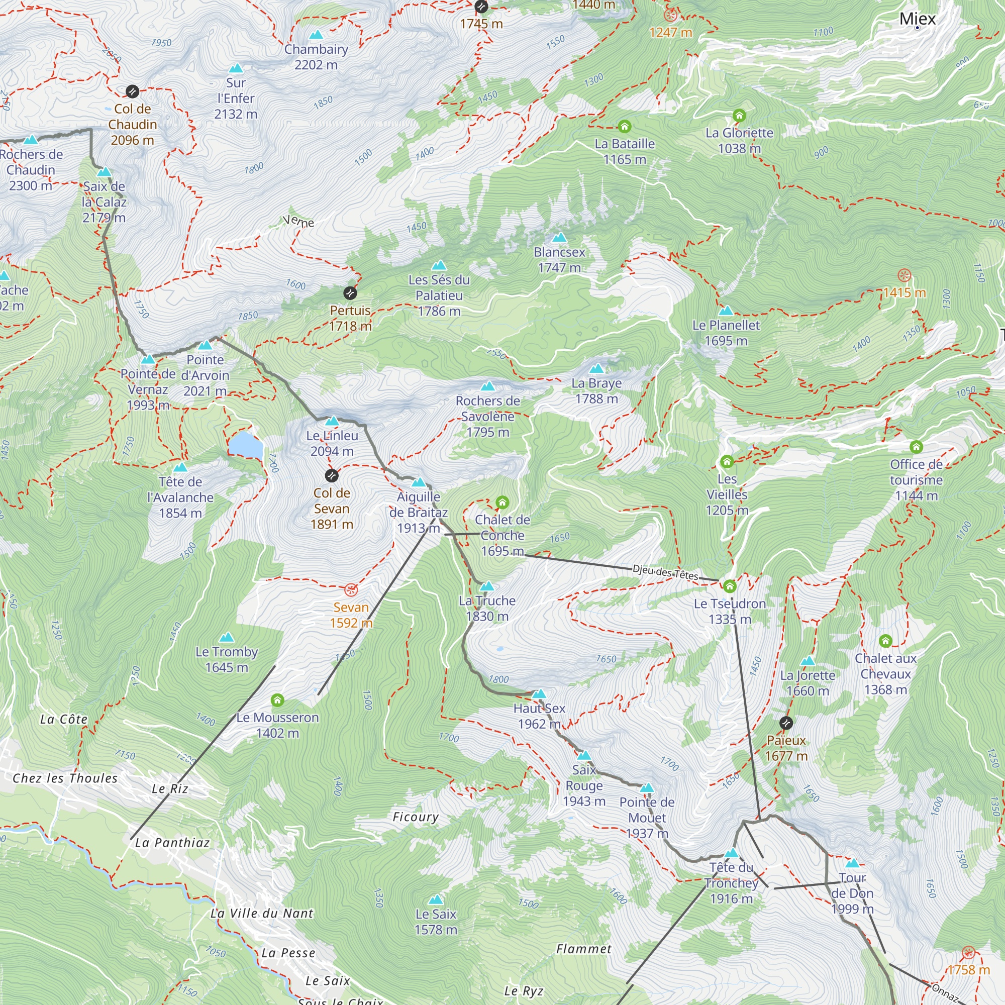 Chalet de Conche map