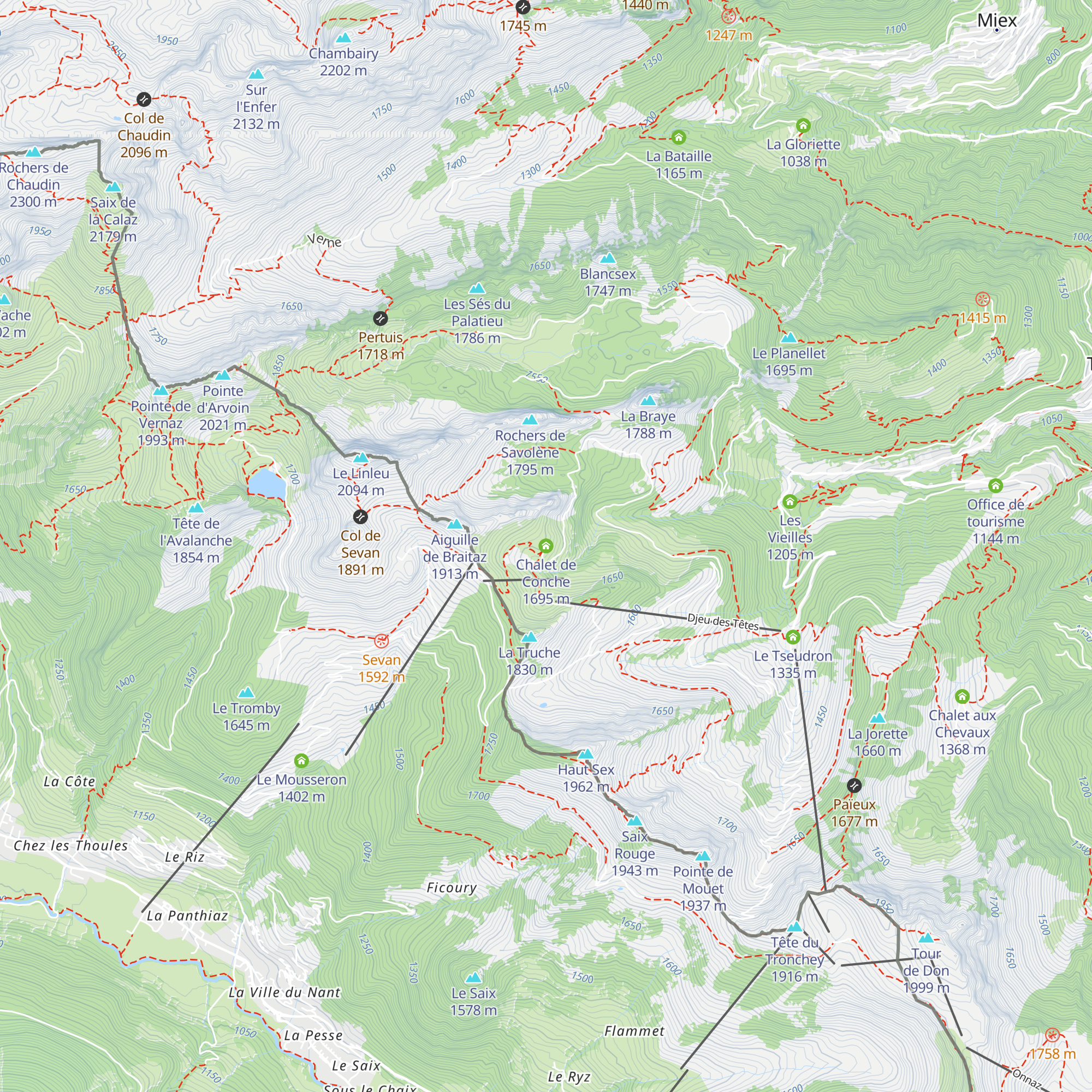 Chalet de Conche map
