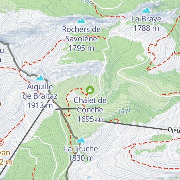 Map of Chalet de Conche