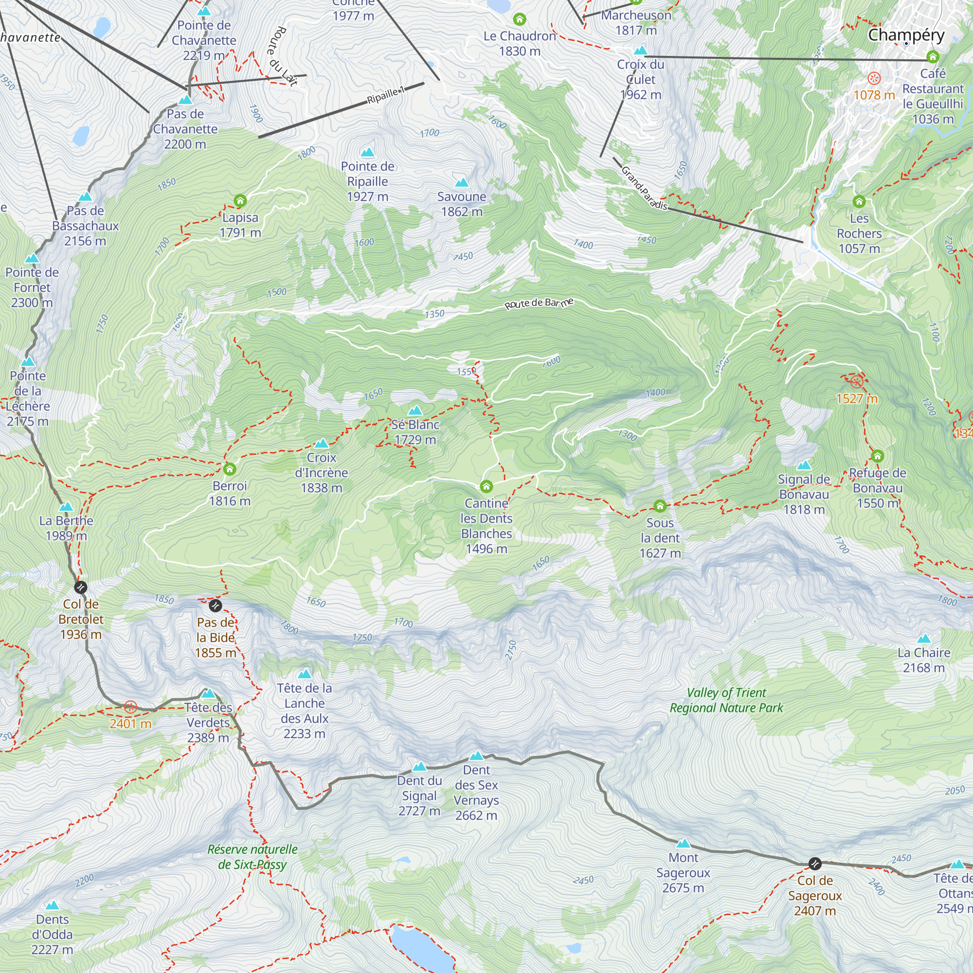 Cantine les Dents Blanches map