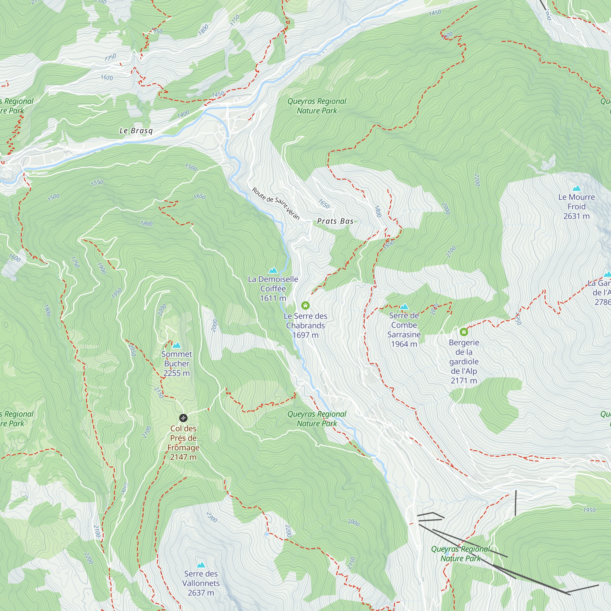 Le Serre des Chabrands map