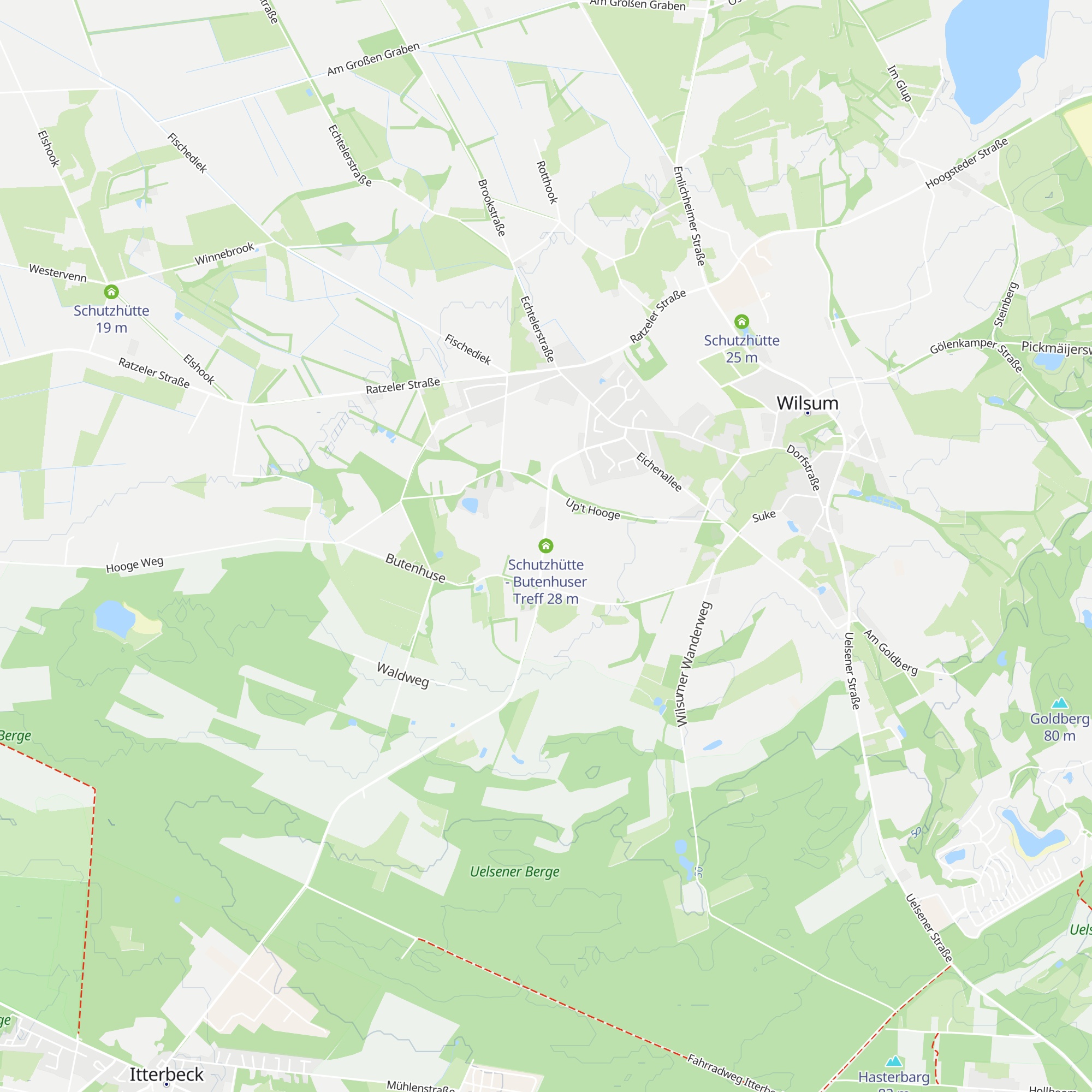 Schutzhütte - Butenhuser Treff map