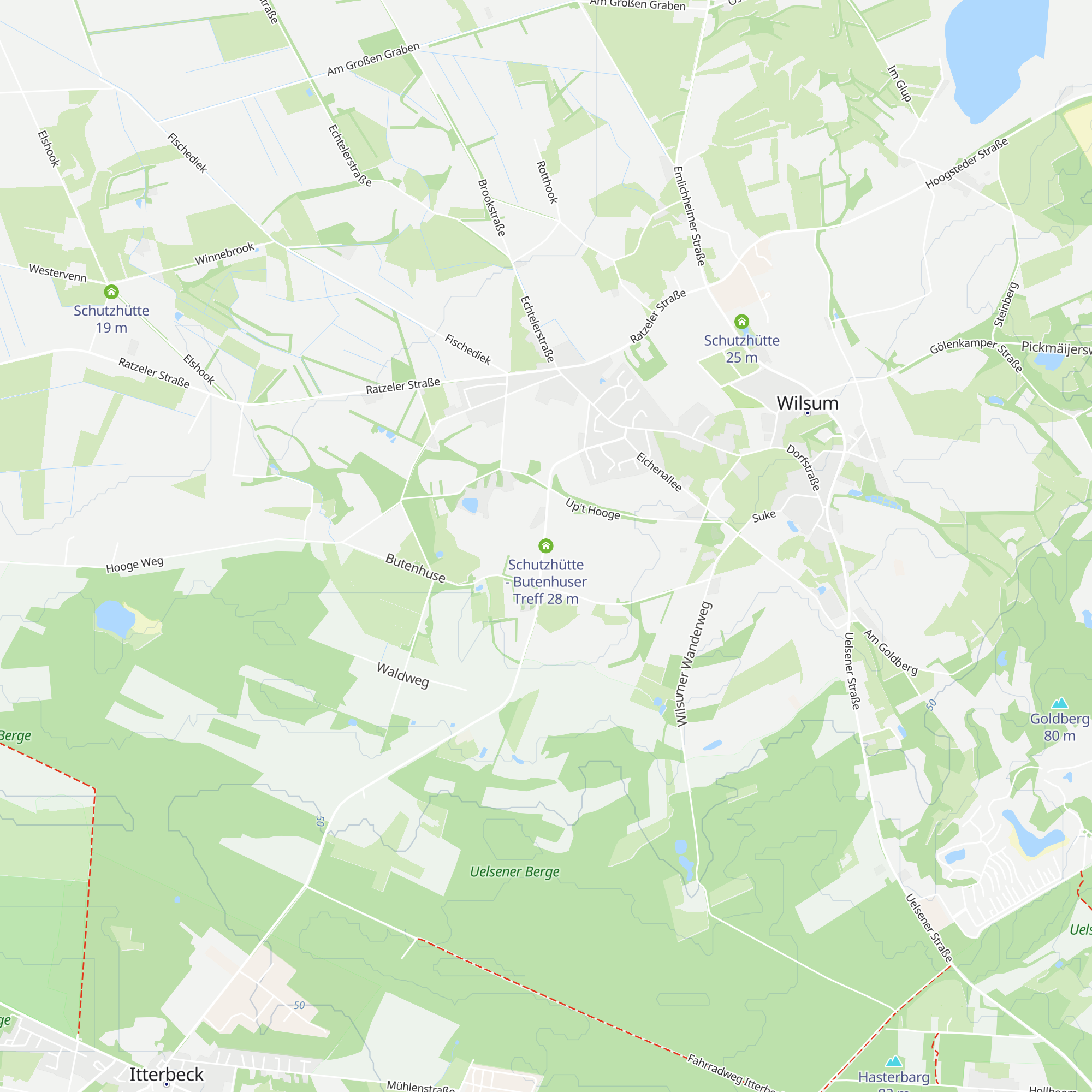 Schutzhütte - Butenhuser Treff map